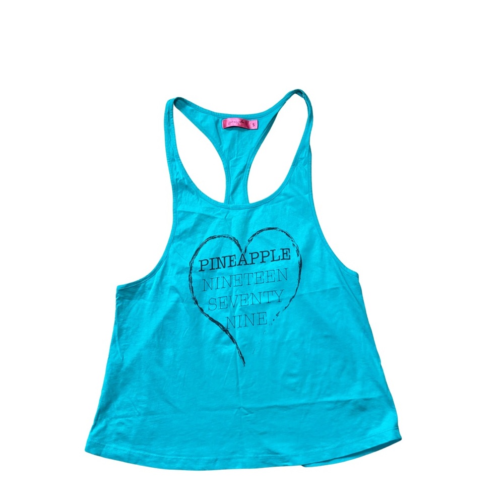 PINEAPPLE Vest WOMEN SIZE S Top SHIRT DANCE Sleeveless Loose Dance Spellout Logo - Picture 1 of 9